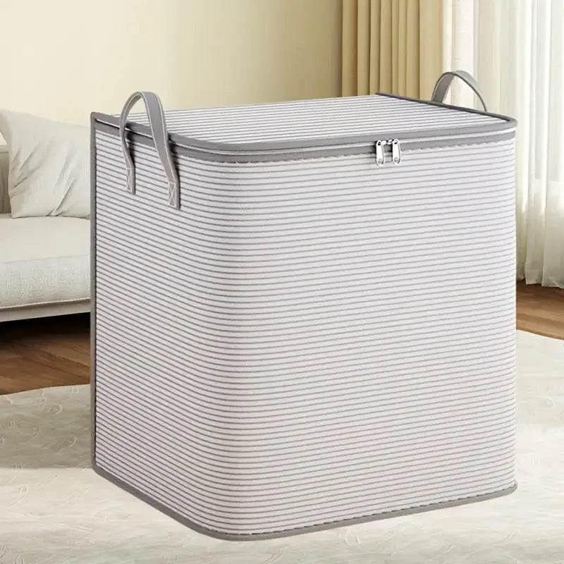 Large Capacity Heavy-Duty Fabric Storage Bags - Moisture Resistant, Stackable Clothes, Blanket, Quilt Organizer Bags with Zipper-like Closure, Ideal for Moving, Travel, Home, Closet, Basement Storage