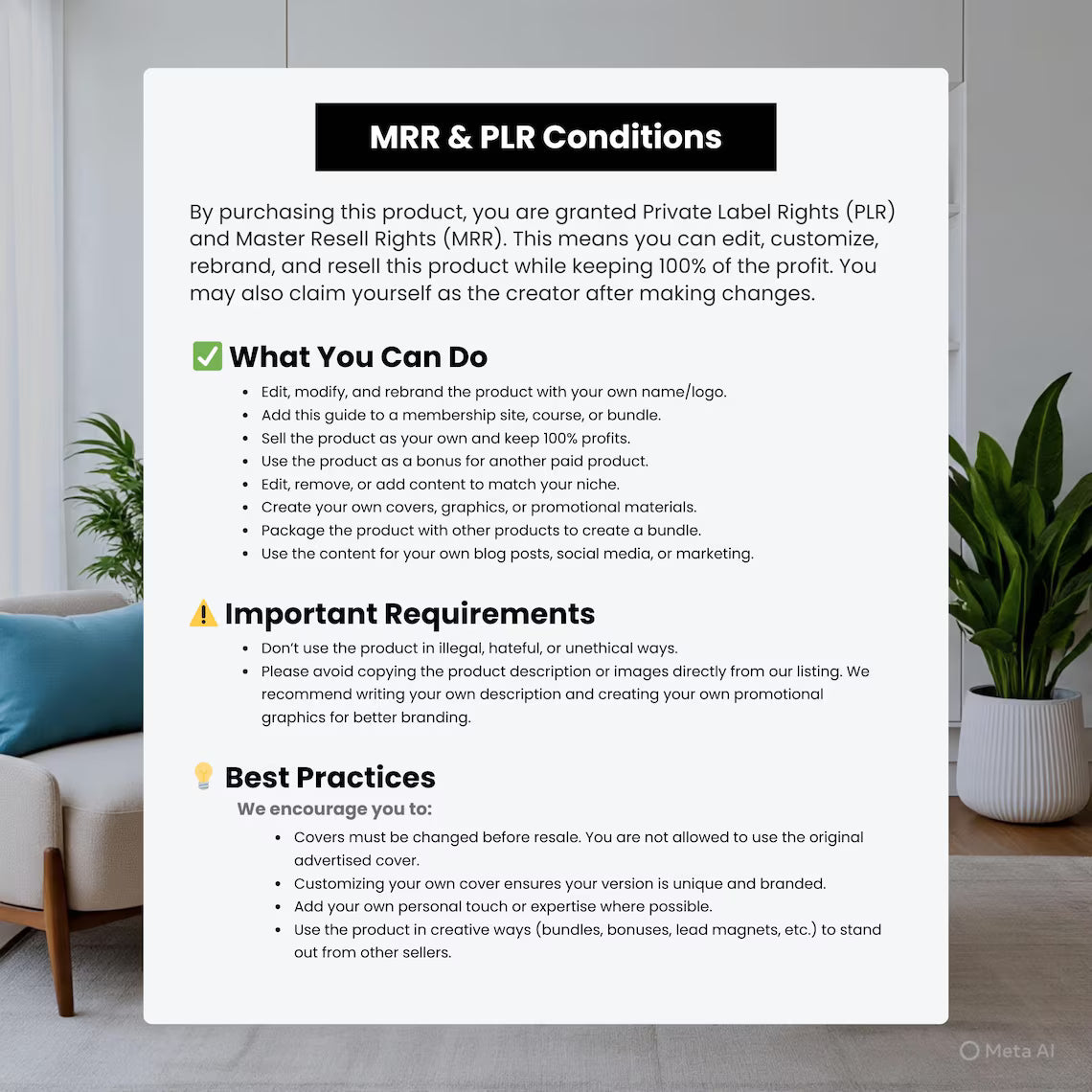 ChatGPT & Canva Guide: Digital Product Creation eBook (PLR/MRR Template, 87 Pages + Bonuses)