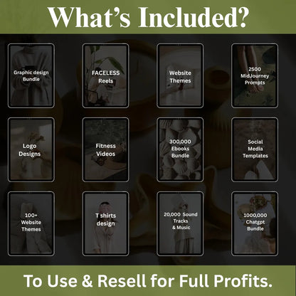 80+ Million Digital Products Bundle: PLR MRR Resell Rights, Editable Templates (Digital Download)