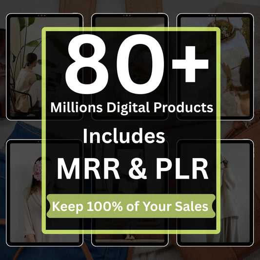 80+ Million Digital Products Bundle: PLR MRR Resell Rights, Editable Templates (Digital Download)