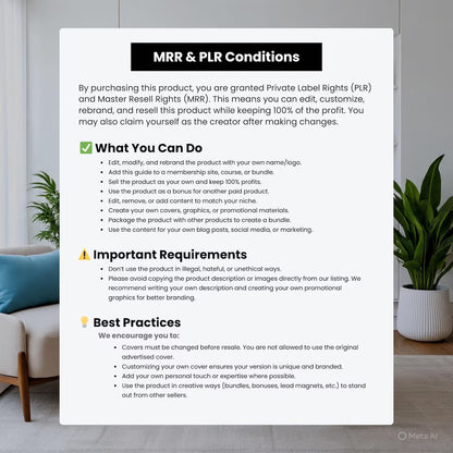 ChatGPT & Canva Guide: Digital Product Creation eBook (PLR/MRR Template, 87 Pages + Bonuses)